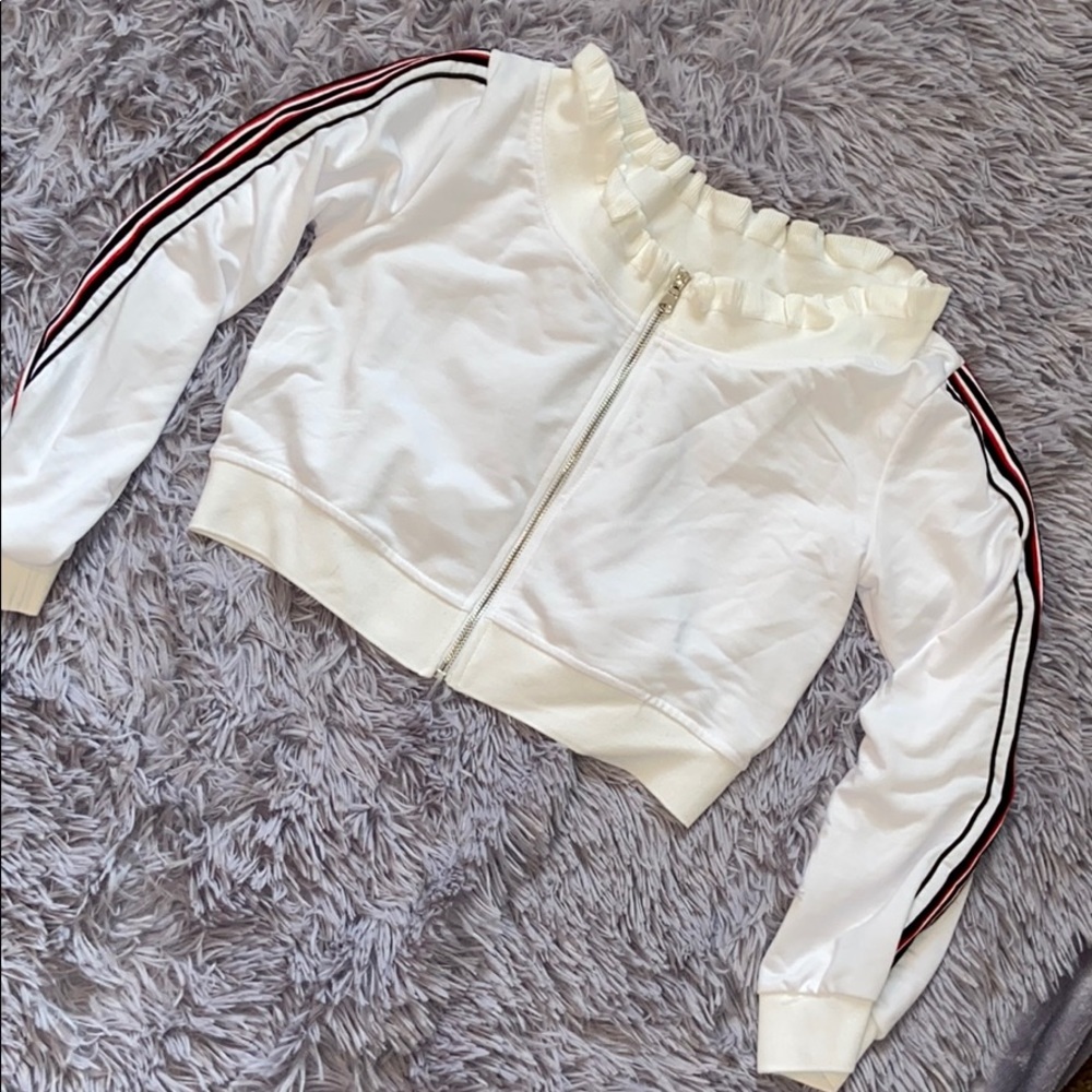 Fashion Nova off the shoulder cropped jacket